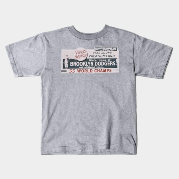 Vero Beach Vintage Dodgertown Billboard Kids T-Shirt by Tdjacks1